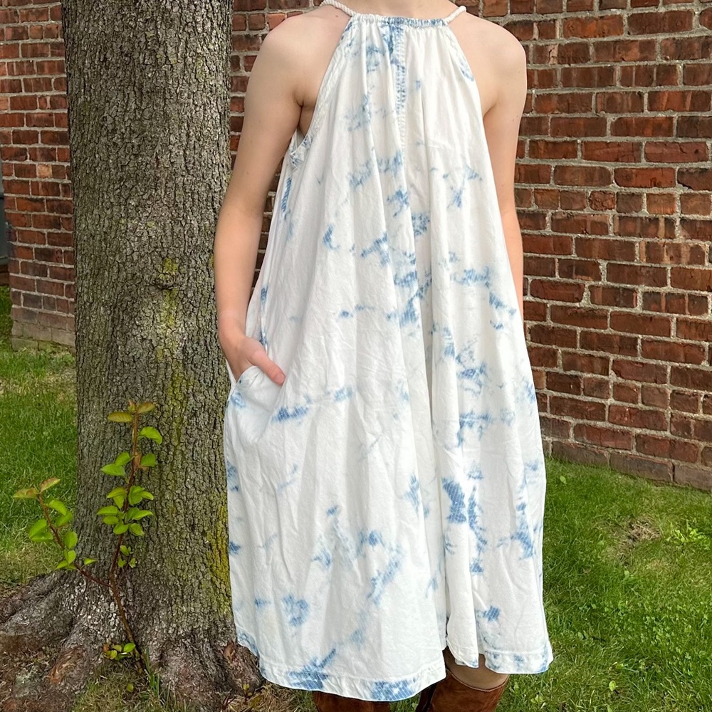 Anthropologie Holding Horses chambray tie dye swing dress, S. - Picture 12 of 16